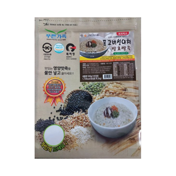 표고버섯야채 발효쌀죽 프리믹스-주식회사 푸른가족 제품정면